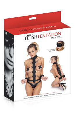 Harnais cou et poignets - Fetish Tentation