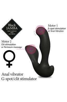 Stimulateur anal vibrant télécommandé unisexe - Black Jamba