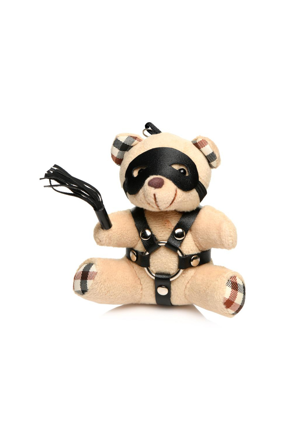 Porte-clés Teddy Bear BDSM avec martinet