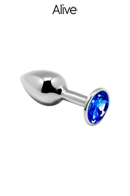 Plug métal bijou bleu M - Alive
