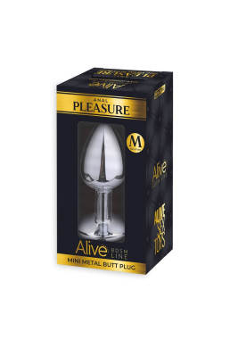 Plug métal bijou bleu M - Alive