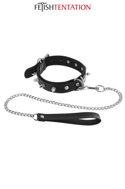 Collier à pointes & laisse - Fetish Tentation