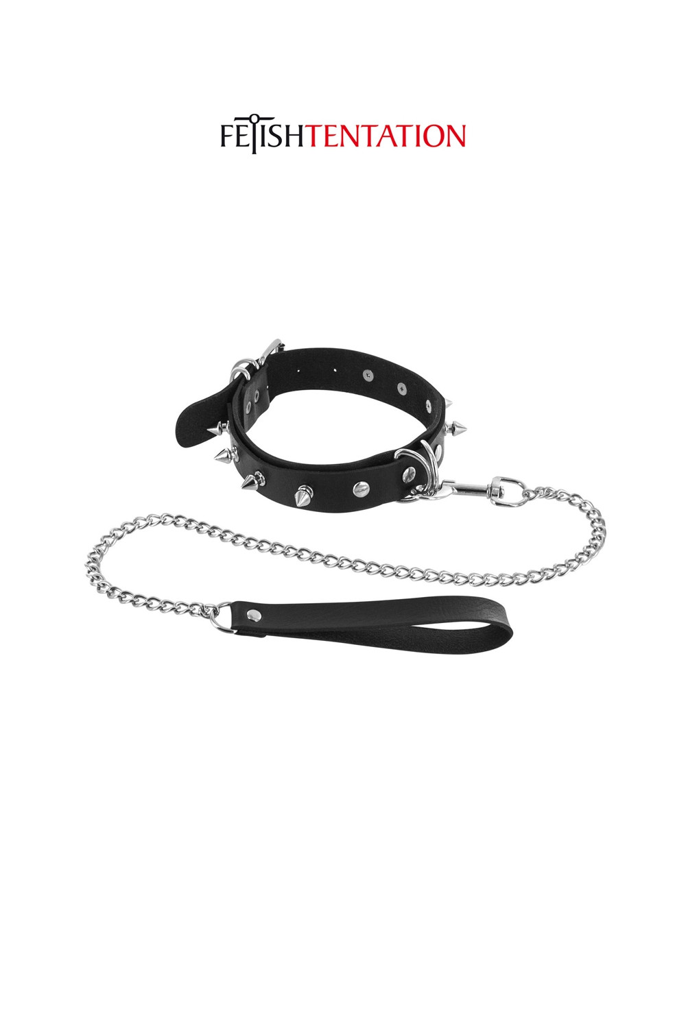 Collier à pointes & laisse - Fetish Tentation Collier à pointes & laisse - Fetish Tentation