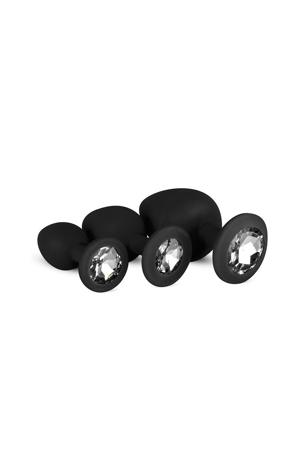 Kit entrainement 3 Butt plugs noir - Easy Toys Kit entrainement 3 Butt plugs noir - Easy Toys