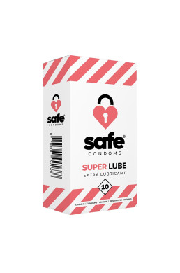 10 préservatifs Safe Super Lube