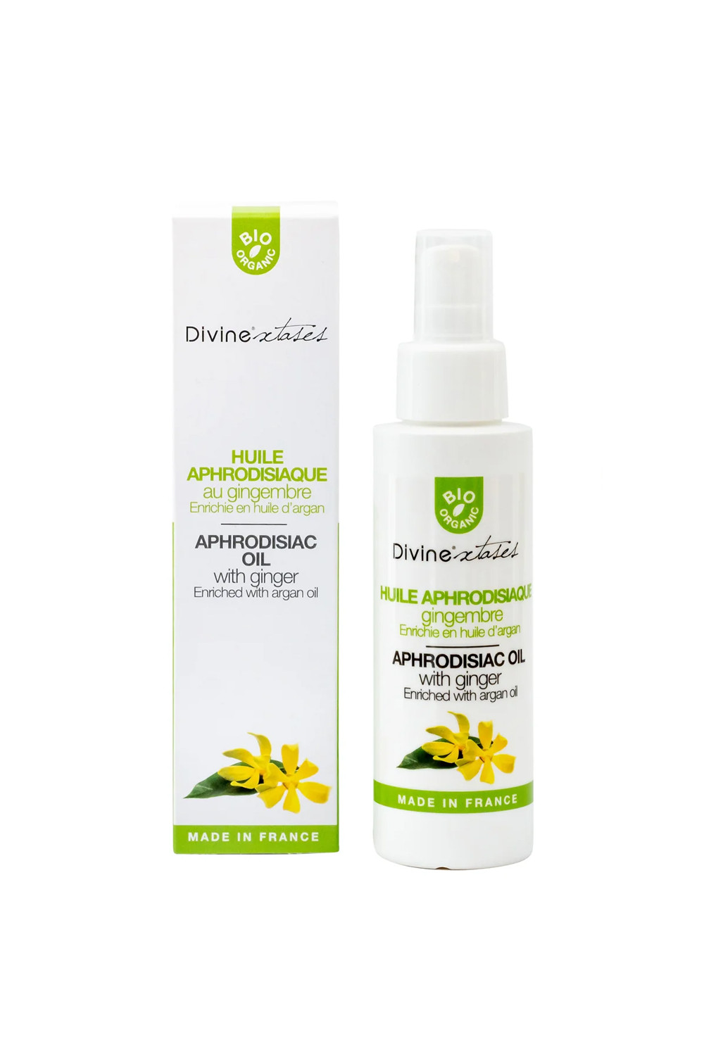 Huile de massage BIO Gingembre Ylang Ylang Huile de massage BIO Gingembre Ylang Ylang