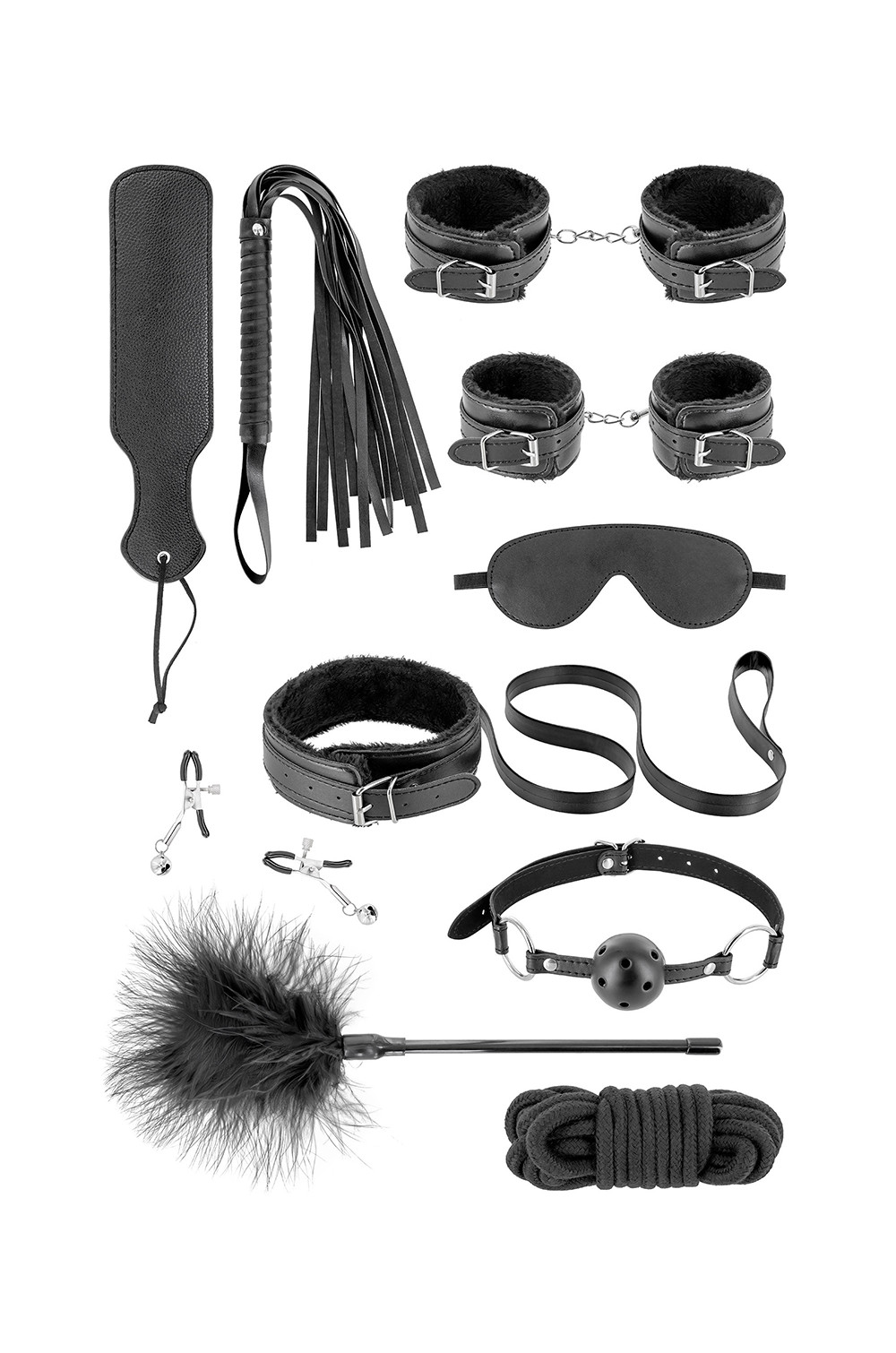 Coffret Bondage SM 10 pièces Coffret Bondage SM 10 pièces
