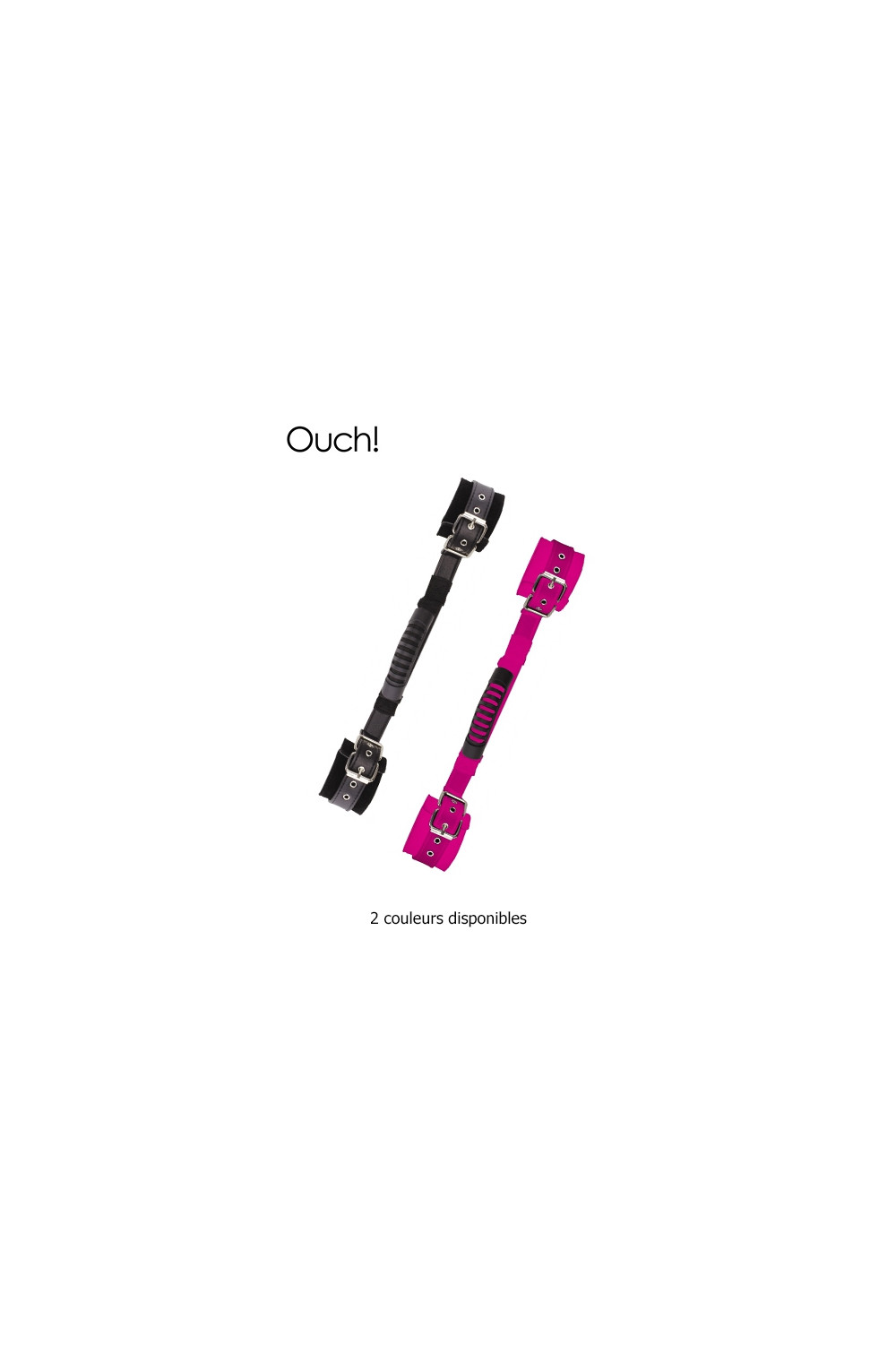 Menottes cuir avec poignée souple - Ouch Menottes cuir avec poignée souple - Ouch