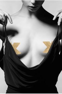 Bijoux de seins Flash Croix Or