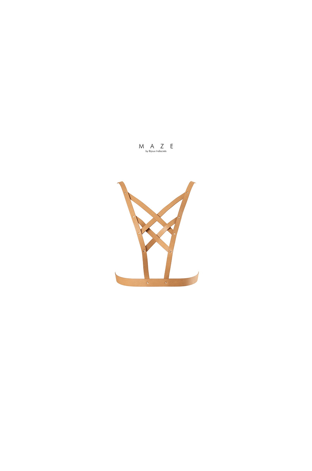 Harnais décolleté croisé marron - Maze Harnais décolleté croisé marron - Maze