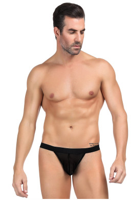 String homme noir résille