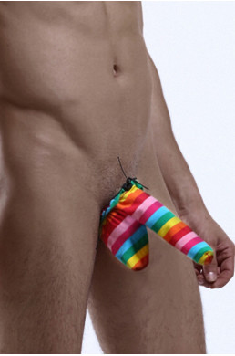 Cache-sexe multicolore