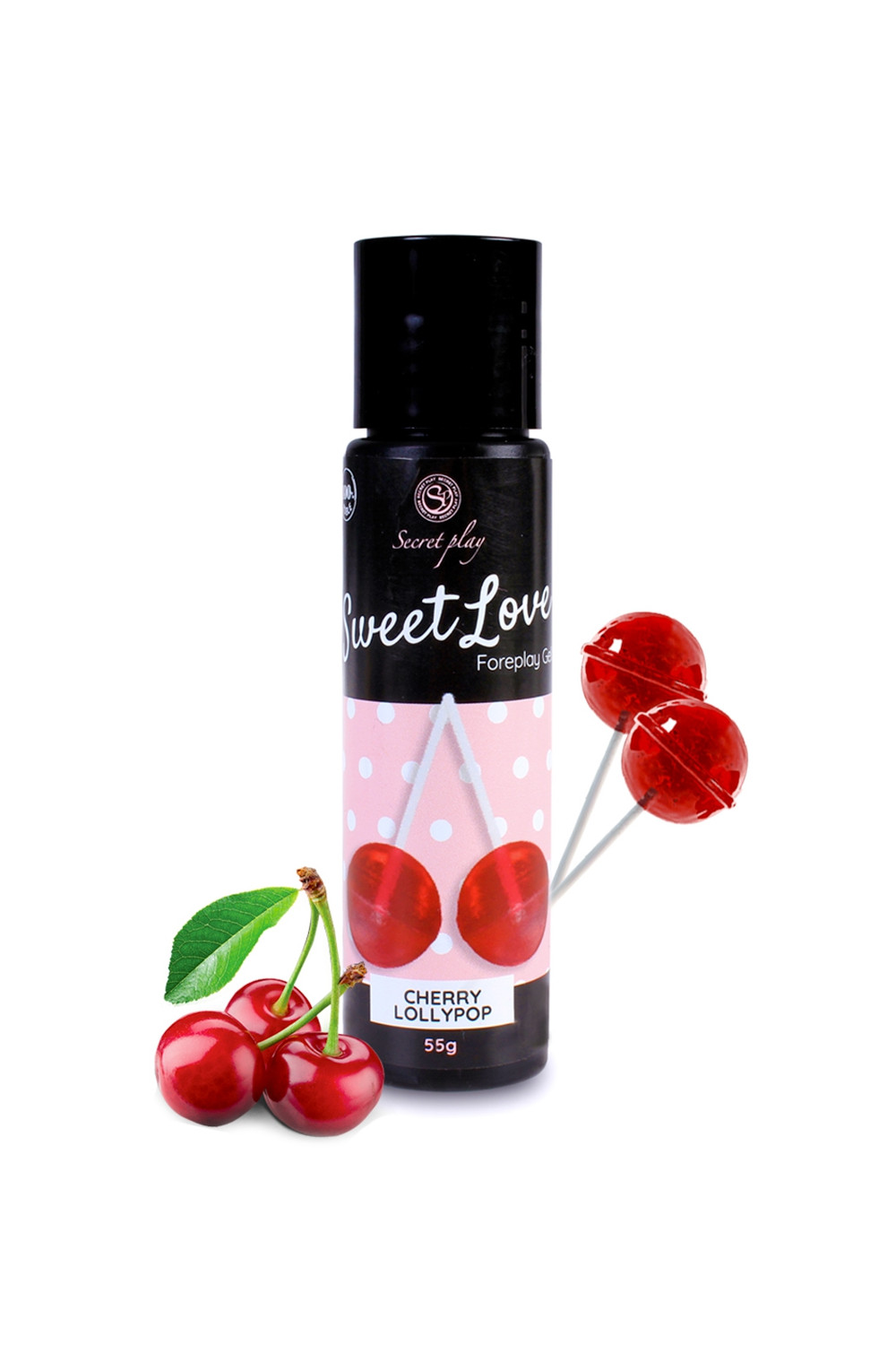 Lubrifiant comestible sucette à la cerise - 60 ml Lubrifiant comestible sucette à la cerise - 60 ml