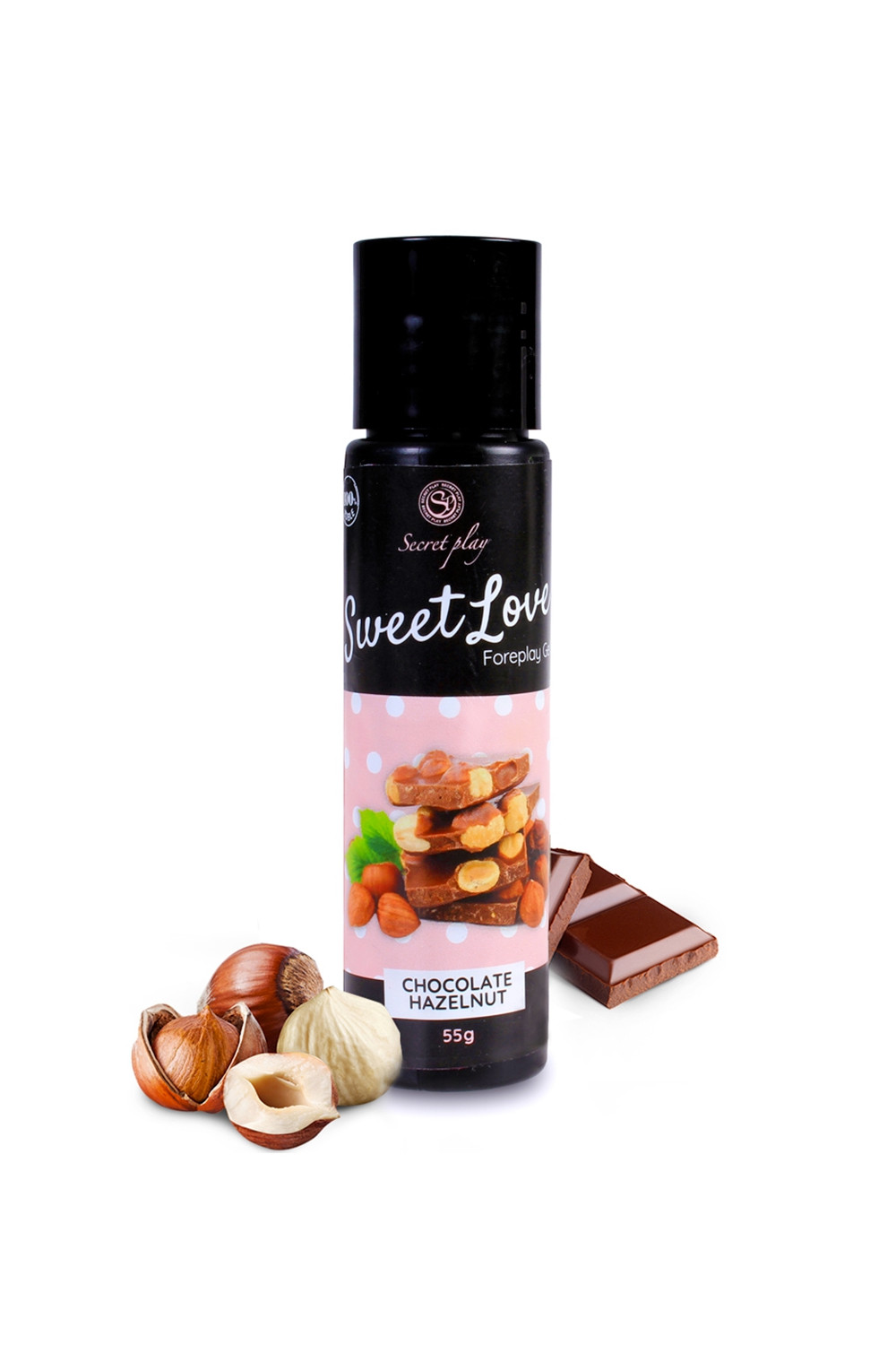 Lubrifiant comestible chocolat-noisette - 60ml Lubrifiant comestible chocolat-noisette - 60ml