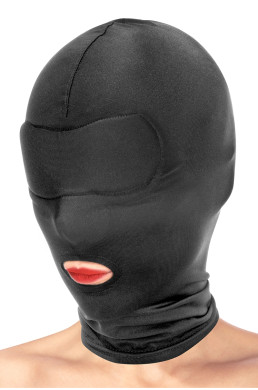 Cagoule BDSM bouche ouverte - Fetish Tentation