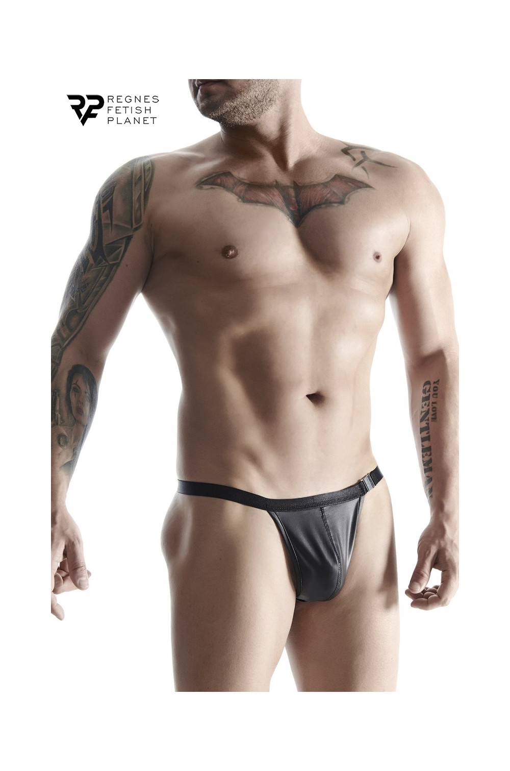 String noir wetlook - Regnes String noir wetlook - Regnes