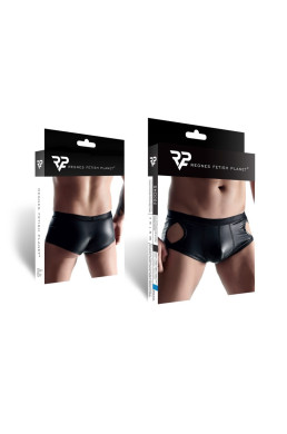 Shorty ouvert noir wetlook - Regnes