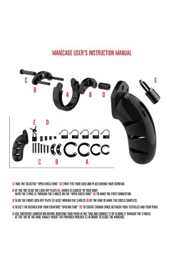 Cage de chasteté 14cm ManCage 05 noir