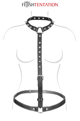 Harnais buste à pointes - Fetish Tentation