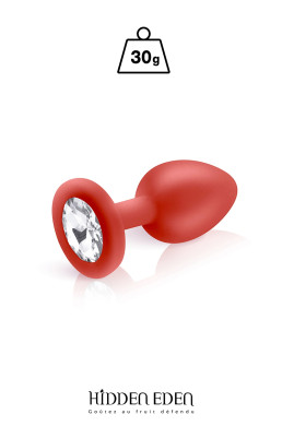 Plug bijou silicone rouge S - Hidden Eden