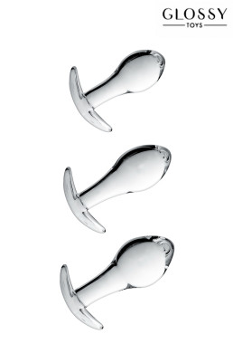 Set 3 plugs anal en verre Glossy Toys n° 17