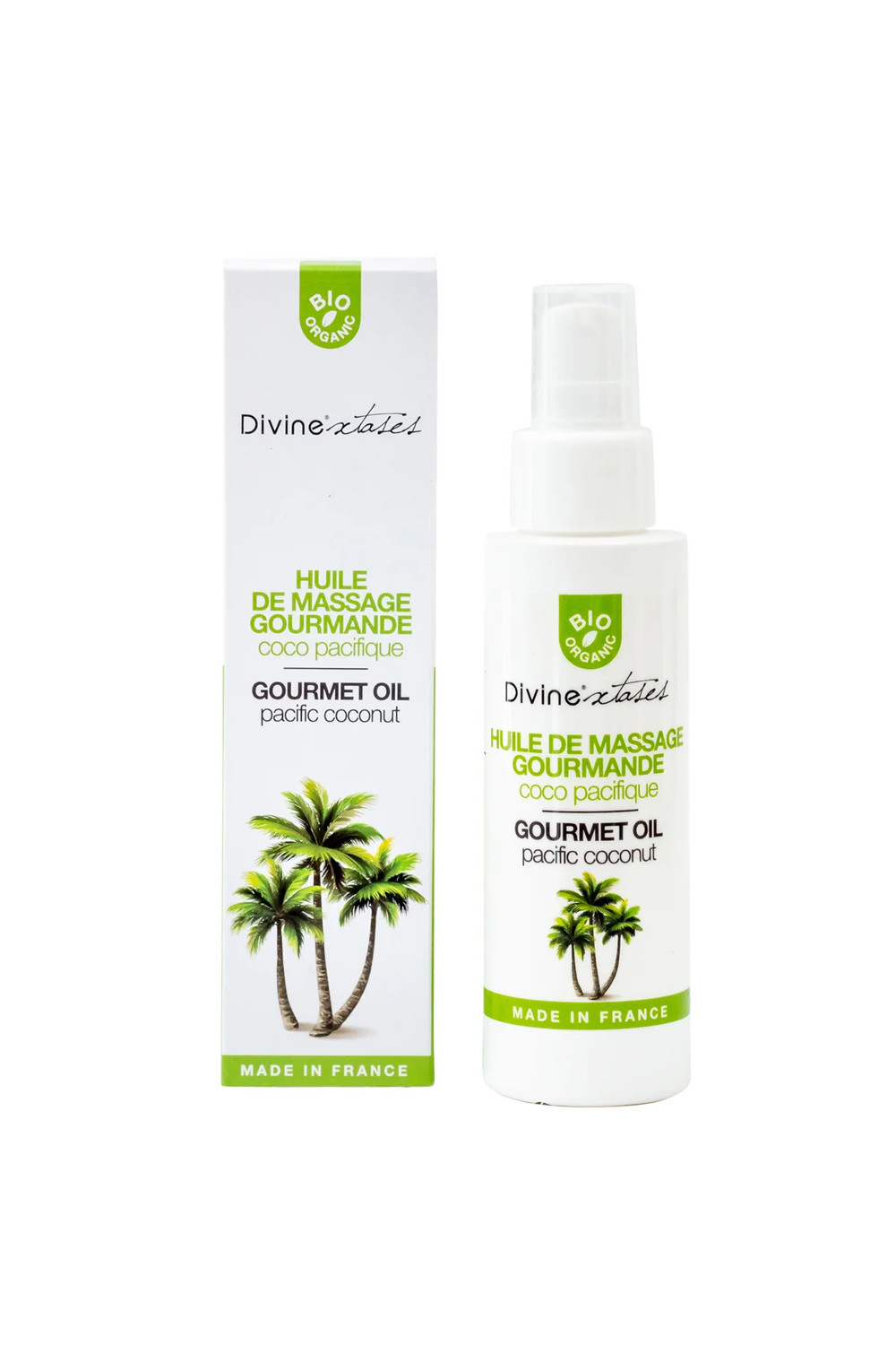 Huile de massage gourmande BIO Noix de coco Huile de massage gourmande BIO Noix de coco