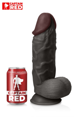 Gode XXL The Strong Black 26 x 6,5 cm - Captain Red