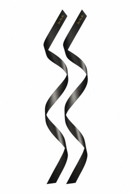 2 liens BDSM satin noir - Sweet Caress