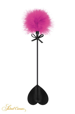 Tapette coeur avec pompon fuchsia - Sweet Caress