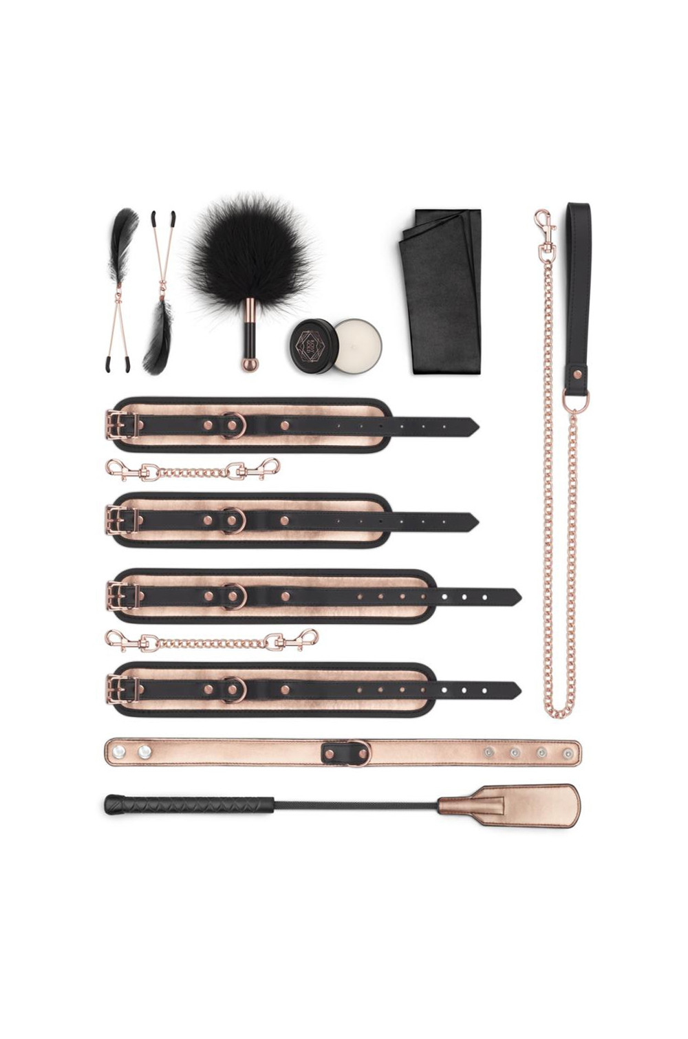 9 accessoires BDSM Rosy Gold 9 accessoires BDSM Rosy Gold