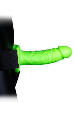 Gode-ceinture creux phosphorescent  18cm - Ouch