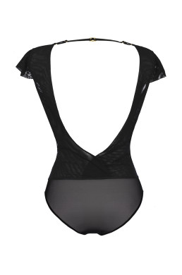 Body tulle et dentelle noir V-9900 - Axami
