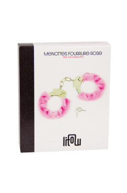 Menottes fourrure rose - Litolu