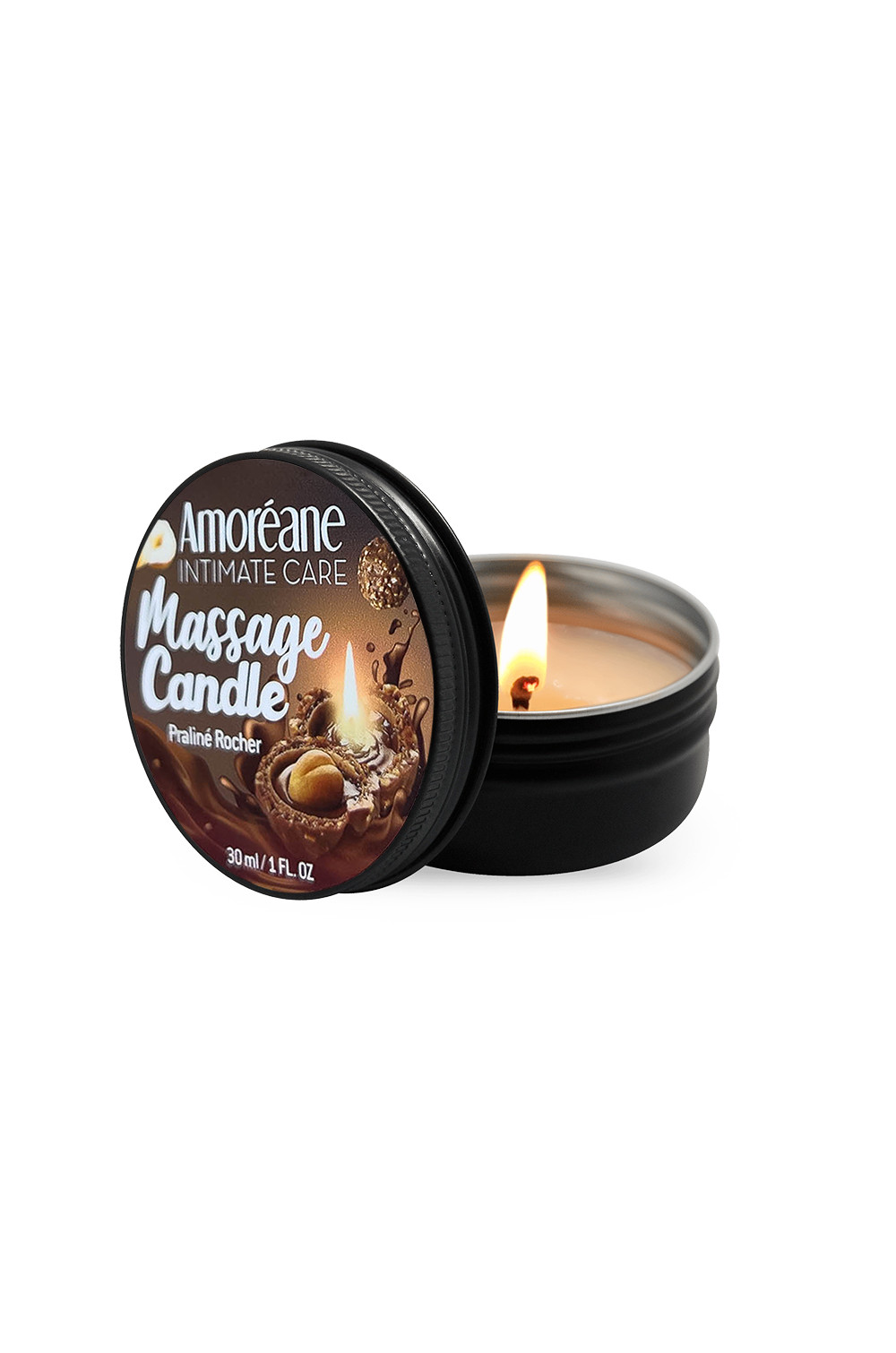 Bougie de massage Rocher Praliné - Amoreane Bougie de massage Rocher Praliné - Amoreane
