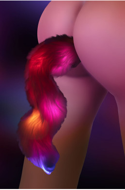 Plug anal Licorne avec queue lumineuse - Taboom