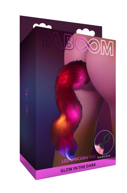 Plug anal Licorne avec queue lumineuse - Taboom