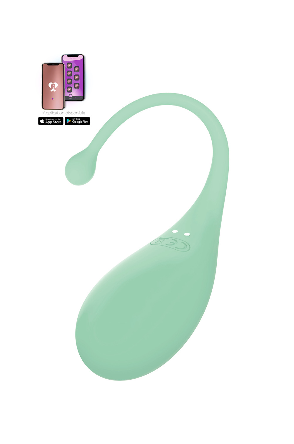 Oeuf vibrant connecté Palpitation vert - Adrien Lastic Oeuf vibrant connecté Palpitation vert - Adrien Lastic