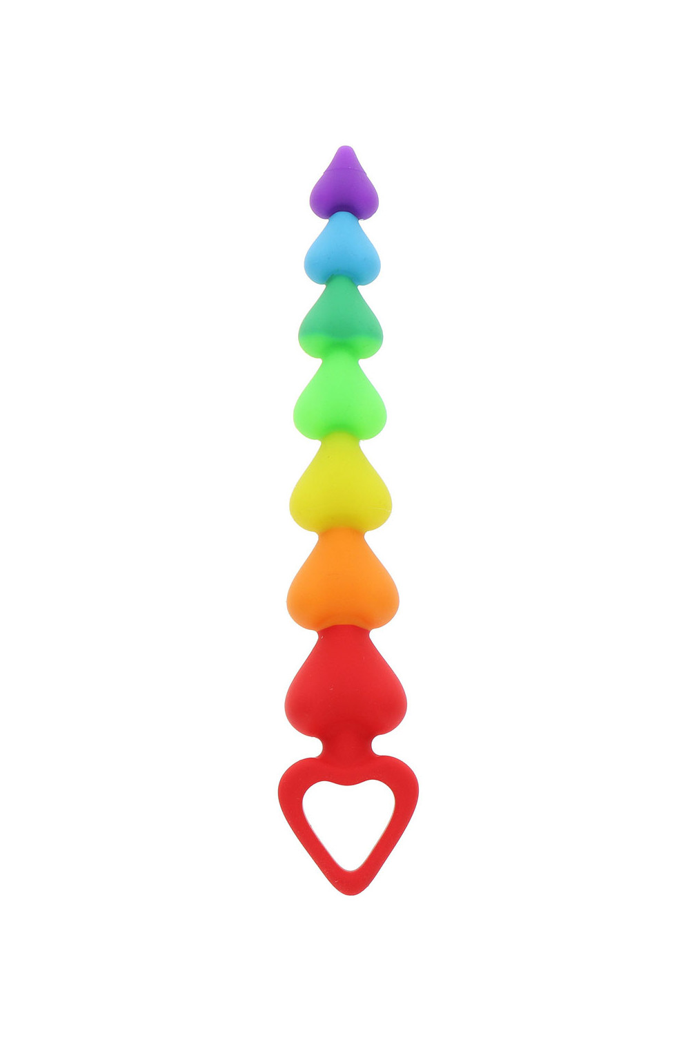 Stimulateur anal Rainbow Heart Beads - Toyjoy Stimulateur anal Rainbow Heart Beads - Toyjoy
