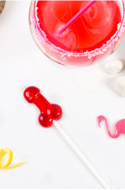 Sucette pénis daiquiri fraise avec alcool