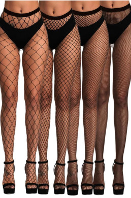 Pack 4 collants résille
