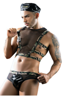 Tenue sexy US Army 3 pièces - J Lingerie