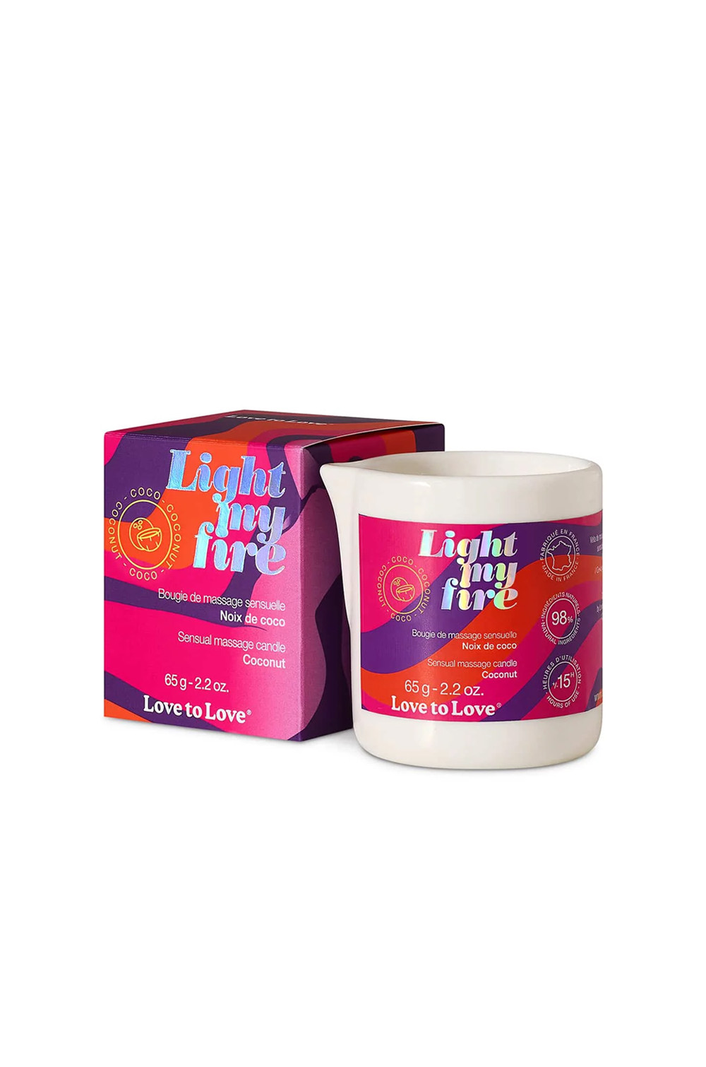 Bougie de massage Noix de coco - Love to Love Bougie de massage Noix de coco - Love to Love