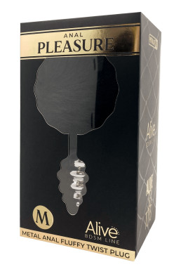 Plug métal Fluffy Twist M noir - Alive