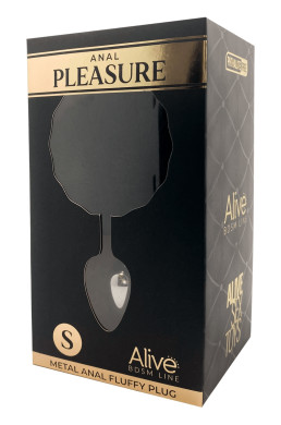 Plug métal Fluffy S noir - Alive