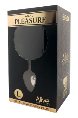 Plug métal Fluffy L noir - Alive