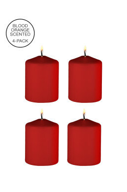 4 bougies SM rouges parfumées - Ouch!