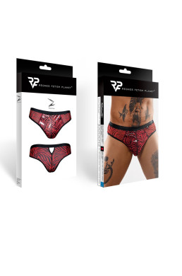 Slip type brésilien zébré rouge et noir - Regnes