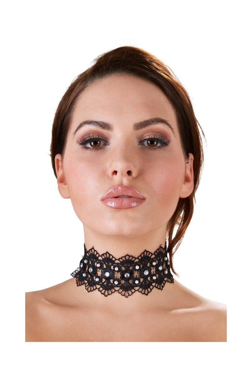 Collier brodé avec strass - Cotelli Accessoires
