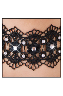 Collier brodé avec strass - Cotelli Accessoires