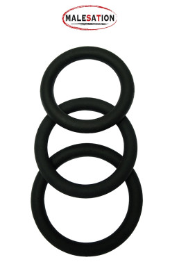 Set 3 CockRings silicone - Malesation